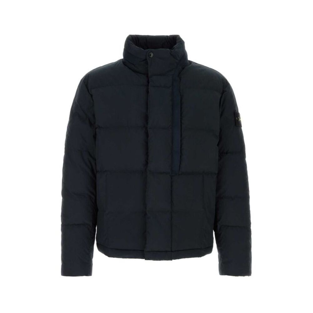 Stone Island Men Midnight Blue Cotton Blend Down Jacket